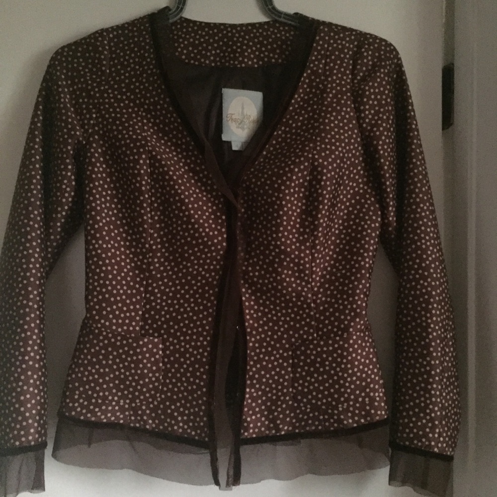 Tracy Reese Jacket with Lace Trim.